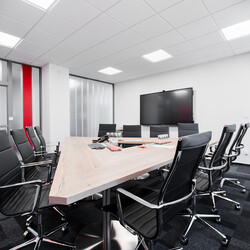 Kliknutím zvětšíte Zasedací místnost ČES spol. s r.o. po kompletním firemním rebrandingu